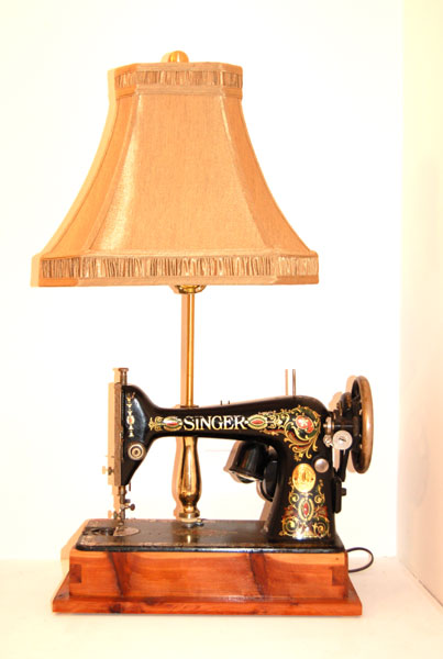 I turned a broken, antique sewing machine into a LAMP